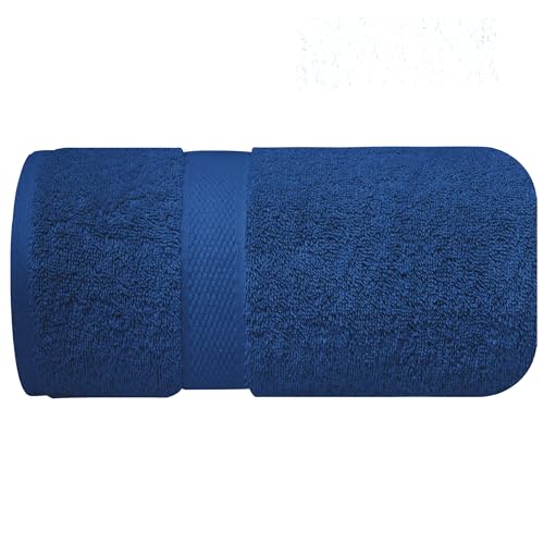 Infinitee Xclusives – Luxury Bath Sheets Towels – 1 Pack 600 GSM (35X70 Inches) – 100% Ring Spun Cotton Large Bath Towels for Bathroom (Tranquil Navy, Bath Sheets - Pack 1) - color: Tranquil Navy, size: Bath Sheet - 1 Pack