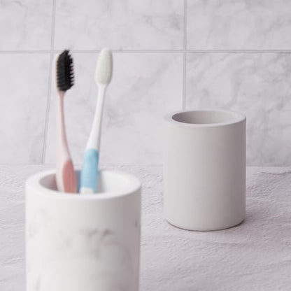 Drying Stone Toothbrush Holder, Diatomite Toothbrush Holders for Bathroom Counter, Quick Drying Electric Toothbrush and Toothpaste Holder Bathroom Organizer, Light Grey - color: Light Grey