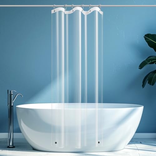 Ga-Geetopia Narrow Size - Thin PEVA Clear Plastic Shower Curtain Liner 36"x72" Water Repellent Lightweight Odorless Clear Bathroom Office Classroom Showroom Curtain Liner for Stall - color: Clear, size: 36"W x 72"L (Pack of 1)