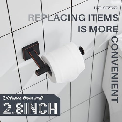 KOKOSIRI Toilet Paper Holder Oil Rubbed Bronze Toilet Roll Holder Hold Mega Rolls Kitchen Bathroom Tissue Paper Dispenser Stainless Steel, B2008ORB - color: Oil Rubbed Bronze, size: Vertical
