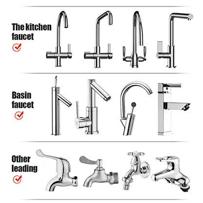 4 PACK Faucet Extender Tubes Flexible 360 Degrees Faucet Extension Sprayer for Kitchen Sink