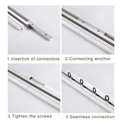 Ultra-Thin Curtain Track Aluminum Curtain Track Ceiling Mounted Curtain Rail Curtain Single Tracks Room Divider-Ceiling Curtain Rail Curtain Pole for Living Room/Bedroom(Gold,4m(13.1ft)) - color: Gold, size: 4m(13.1ft)