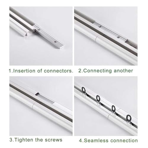 Ultra-Thin Curtain Track Aluminum Curtain Track Ceiling Mounted Curtain Rail Curtain Single Tracks Room Divider-Ceiling Curtain Rail Curtain Pole for Living Room/Bedroom(Black,1.4m(4.6ft)) - color: Black, size: 1.4m( 4.6ft )