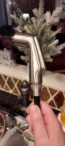 Kitchen Sink Side Spray Head, Sink Sprayer Attachment, Pull Out Spray Head, Faucet Sprayer Replacement, Brushed Nickel