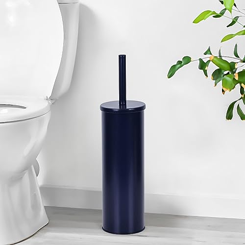 Deep & Sturdy Toilet Bowl Brush with Holder - Durable Scrubbing - Toilet Cleaners - Household Essentials - Bathroom Cleaner - Cleaning Supplies - Household Supplies, Matte Navy - color: Matte Navy Reese