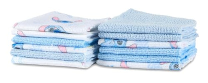 Disney Baby Washcloths 12 Pack – Ultra Soft Baby Wash Cloths, Lilo & Stitch (Stitch & Angel), Winnie the Pooh & Mickey Mouse, Absorbent Newborn Bath Essentials - color: Stitch I
