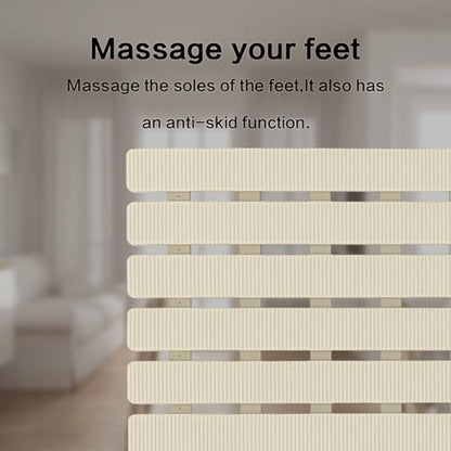 BEMISO Shower Mat Non Slip Bathtub Mat with Suction Cups and Drain Holes 27.5 x15.7 Inch Bath Mat for Tub & Shower.Easy Dry,Easy to Cut,Eco-Friendly - color: Beige, size: 27.5 x 15.7 inches