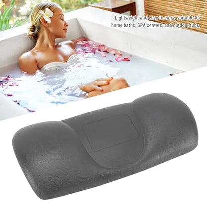 Bathtub Pillow, PU Suction Cup Bath Cushion Bathing Accessories for Home Bathroom Hot Tub Spa