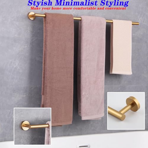GERZWY Stainless Steel 33-Inch Bathroom Towel Bar Gold Towel Rack Wall Mounted Towel Rail Bath Towel Rod AG1101C85-BE - color: Gold, size: 32 Inch (Pack of 1)