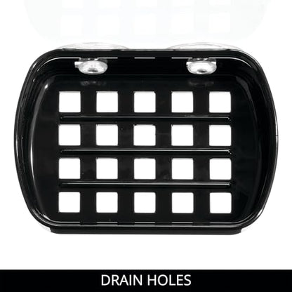 iDesign Suction Cup Soap Dish for Shower - Black - color: Black