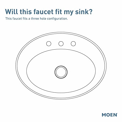 Moen Dartmoor Brushed Nickel Traditional Two Handle Centerset Bathroom Sink Faucet, 6802BN - color: Brushed Nickel