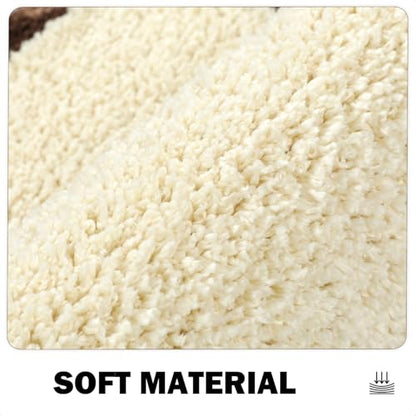 Rugs Non-Slip Washable, Extra Soft Absorbent Bath Rug, Machine Washable Bathroom Mat, Thick Bath Mat for Tub, Shower, Bathroom, Beige, 20"x31" - color: Beige