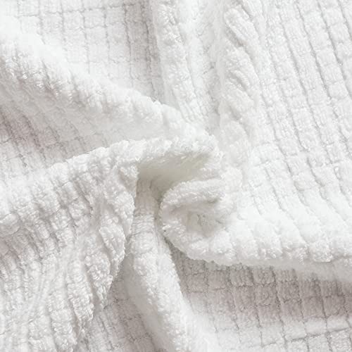 Softerry Waffle Bath Towel Set - 100% Soft Cotton - Plush and Extra Absorbent - Luxury Hotel & Spa Quality - Fade Resistant - Eco-Friendly (White, Set of 8 Towels) - color: White, size: Set of 8 Towels