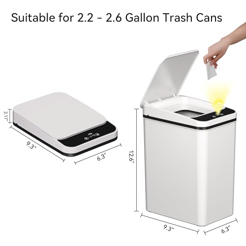 FRESHLIX Replacement Trash Can Lid Compatible with 2.2 x 2.6-Gallon Sensor Trash Can Battery Powered White - color: White-Lid