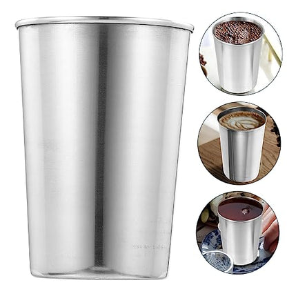 Stainless Steel Tumbler Cup for Bathroom and Home Use Multi-use Water and Beverage Cup with Smooth Surface Silver Design Easy to Clean and Suitable for Toothbrush Drinks