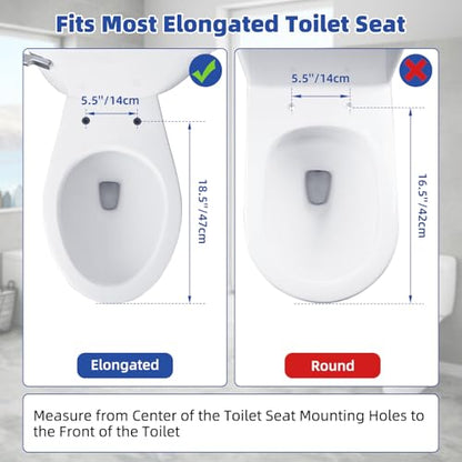 SS124 Toilet Seat Replacement Compatible with TOTO, Cotton White | Elongated Soft Close Toilet Seat for SS124, Transitional Slow-close & Heavy Duty, with Universal Toilet Bolts and Nuts, - style: Compatible with TOTO #SS124