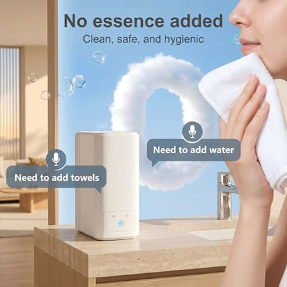 Hot Towel Dispenser, 5s Instant Heating Automatic Facial Towel Warmer (131°F), Jam-Free Compressed Towel Machine for Skincare, Sensitive Skin & Baby Care, with 20 Compressed Towels - size: Towel Machine