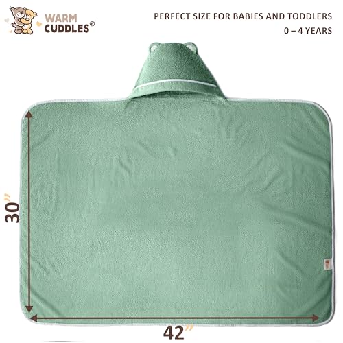 Premium Toddler Towels with Hood - Extra Soft Rayon from Bamboo Toddler Bath Towel (Green) - color: Green