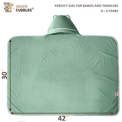 Premium Toddler Towels with Hood - Extra Soft Rayon from Bamboo Toddler Bath Towel (Green) - color: Green