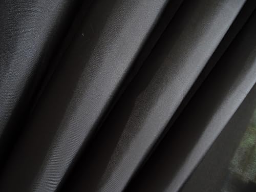 Fabric Black Shower Curtain Liner, Washable Light Weight Cloth Shower Curtains Bathroom with Bottom Weight, Water Repellent, 72x72 inch - color: Black, size: 72"W x 72"L (Pack of 1)