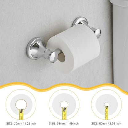 Bathroom Toilet Paper Holder Wall Mount Tissue Holder Polished Chrome | Rustproof Toilet Tissue Roll Holder, Flexible Double Post Pivoting Handle, Bathroom Accessories SUS304 Stainless Steel - color: Polished Chrome