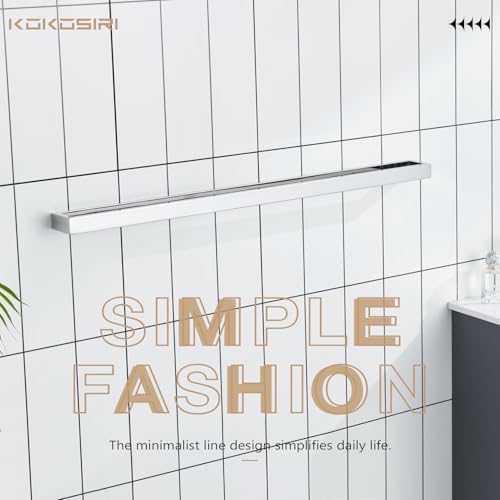 KOKOSIRI Towel Holder Chrome Bath Towel Bar Rack 32-Inch Kitchen Holder Polished Stainless Steel for Bathroom Hardware Wall Mounted, 1 Pack B4008CH-L32 - color: Polished Chrome, size: 32-Inch