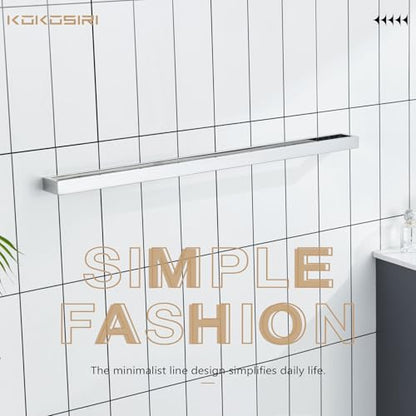KOKOSIRI Towel Holder Chrome Bath Towel Bar Rack 32-Inch Kitchen Holder Polished Stainless Steel for Bathroom Hardware Wall Mounted, 1 Pack B4008CH-L32 - color: Polished Chrome, size: 32-Inch