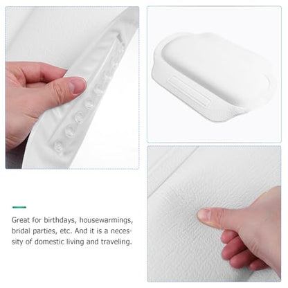 OUNONA Non-Slip Bath Pillow Tub Neck and Back Support PVC Foam Cushion with Suction Cups for Bathtub Spa Relaxation and Home Shower Use
