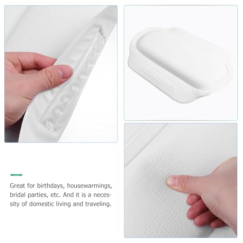 Non-Slip Suction Cup Bath Pillow PVC Foam Bathtub Pillow with Neck and Head Support for Home Shower and Tub Relaxation