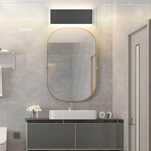 Aipsun 15.8in Matte Black Modern Vanity Light Up and Down LED Vanity Light for Bathroom Wall Lighting Fixtures (Warm Light 3000K) - color: Warm Light Black, size: 15.8 inch, style: 3000K