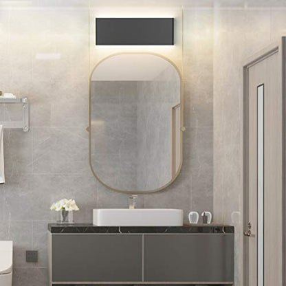 Aipsun 15.8in Matte Black Modern Vanity Light Up and Down LED Vanity Light for Bathroom Wall Lighting Fixtures (Warm Light 3000K) - color: Warm Light Black, size: 15.8 inch, style: 3000K