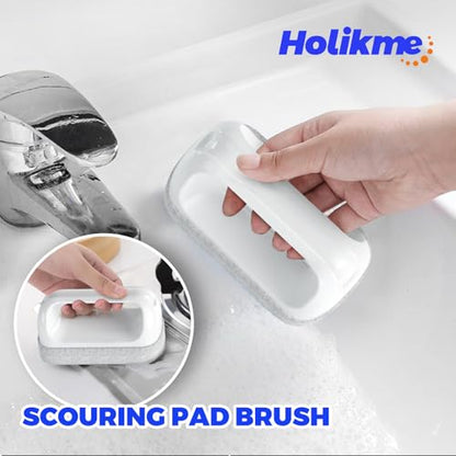 Holikme Dish Brush Cleaning Brush Set for Cleaning Groove Gap,Green | Dish Brush Set Cleaning Brush Set, Scouring Pad for Cleaning, Groove Gap Brushes for Pot, Pan, Abrasive Wheel Brushes - color: Green