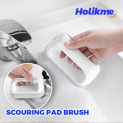 Holikme Dish Brush Cleaning Brush Set for Cleaning Groove Gap,Blue | Dish Brush Set Cleaning Brush Set, Scouring Pad for Cleaning, Groove Gap Brushes for Pot, Pan, Abrasive Wheel Brushes - color: Azul