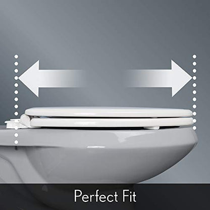 BEMIS 600E3 346 Toilet Seat will Slow Close and Never Come Loose, ROUND, Durable Enameled Wood, Biscuit/Linen