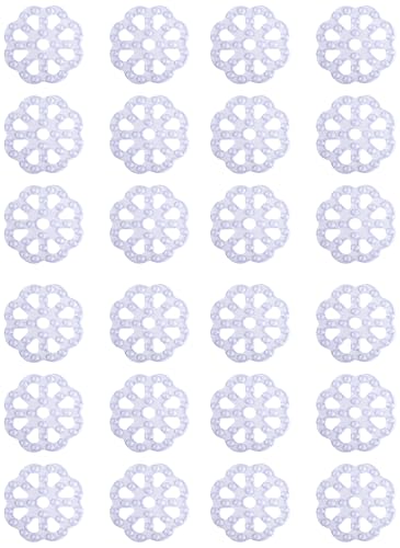 Kenney KN61549 Vinyl Bath Treads with Suction Cups for Use Inside The Bathroom Shower, 5" L x 5" W, Clear (Pack of 4) - size: 5" (Round) (Pack of 4)