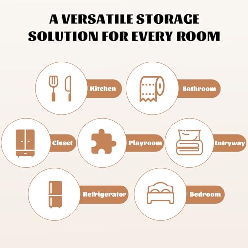 6 Pack Large Clear Plastic Storage Bins, Kitchen &Pantry Organizer | Heavy-duty 450g BPA-free PETG containers with handles for fridge, under-sink, bathroom, office, closet, and garage storage - size: 6 Large & 0 Small