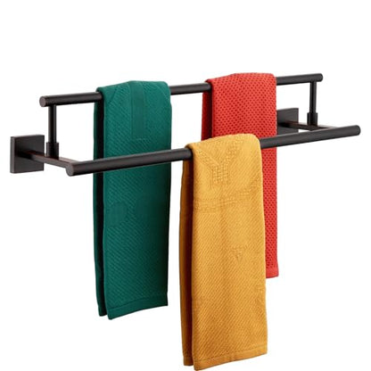 KOKOSIRI Towel Bars 24-Inch Bathroom Towel Holder Oil Rubbed Bronze Bath Towel Rails Racks Wall Mounted Stainless Steel B5009ORB-L24 - color: Oil Rubbed Bronze, size: 24-Inch