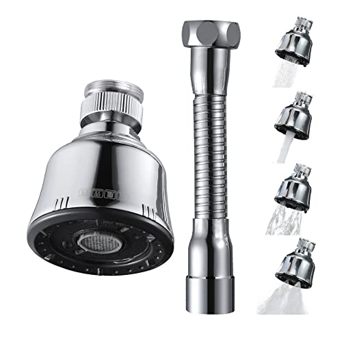 Sink Faucet Sprayer Attachment, Upgrade 4 Mode Adjustable Kitchen Faucet Head, Movable Kitchen Tap Head 360° Rotatable with Extension Hose, Anti-Splash Sink Sprayer Facuet Nozzle Head Water Saving - style: 4 Modes Sprayer
