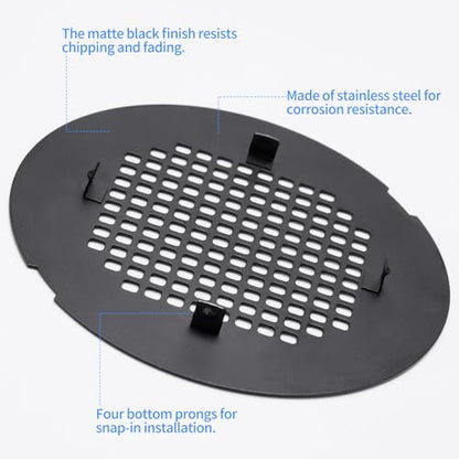Shower Drain Cover, Drain Hair Catcher Snap-in Replacement Strainer | Matt Black Round Grate, Drain Protector Designed for 4.25" OD Standard Round Shower Drains - color: A-matt Black