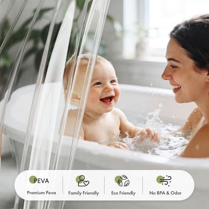 Bathway Shower Stall Curtain Liner, Clear Shower Curtain Liner Plastic 48 x 72 PEVA Waterproof Shower Curtain Liner with 2 Magnets and 8 Rustproof Grommet Holes, Lightweight Shower Liner Bathroom - color: 1a-clear, size: 48"W x 72"L (Pack of 1)