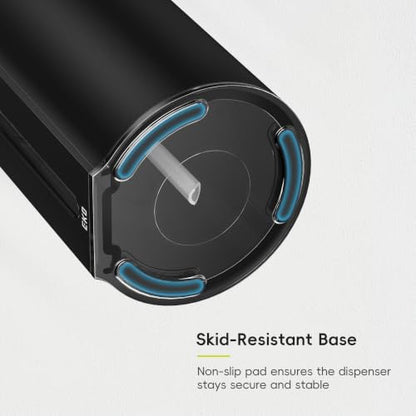 EKO Aroma 9 fl oz Automatic Liquid Soap Dispenser, Rechargeable & Water-Resistant Soap Dispenser for Kitchen and Bathroom with Adjustable Volume Control (Matte Black Steel) - color: Matte Black, size: 9 oz (Standard Rechargeable)