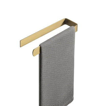 Alise Hand Towel Holder Self Adhesive Towel Bar for Bathroom,Gold | Towel Hanger for Bathroom,SUS304 Stainless Steel Towel Rack for Kitchen Under Sink Cabinet Wash Basin Side,No Drilling - color: Brushed Gold