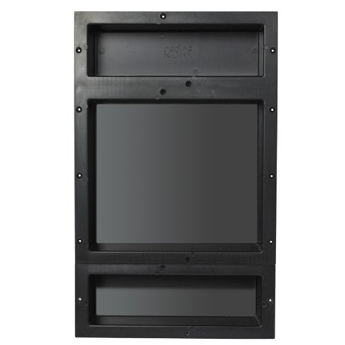 Tile Redi USA RNT1620DU-6 Niche Triple Recessed Shower Shelf, Three Shelves, 26" H X 16" W, Black - size: 26" H X 16" W, style: 3 Shelves