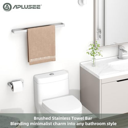 22.8" Towel Bar for Bathroom Shower, Brushed Nickel, Wall Mounted | 304 Stainless Steel, Rust-resistant Towel Holder for vanity, kitchen, Square Design with Hidden Screws, Heavy-duty Hang - color: Brushed Nickel