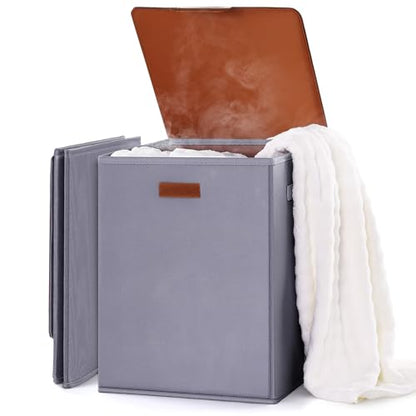 Foldable 40L Large Towel Warmer Bucket，360° Even Heating SPA Towel Warmers for Bathroom, Fast Heating with 4 Modes & 30/60/90 Min Presets & Auto Shut-Off, Gift Box - color: Dark Gray