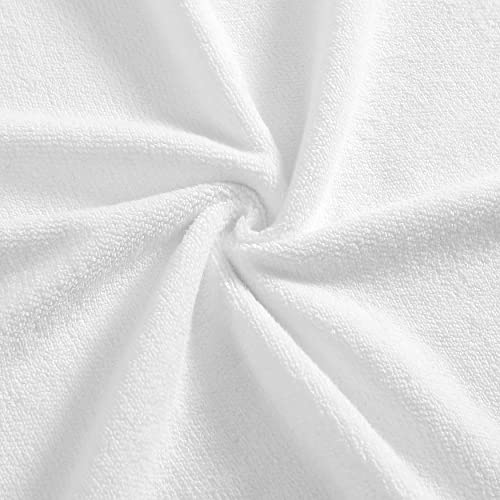 Vera Wang - Bath Towels, Plush Cotton Bathroom Towels with Zero Twist Design, Highly Absorbent & Low-Lint, Set of 6 (Sculpted Pleat White) - color: Sculpted Pleat White, size: 6 Piece