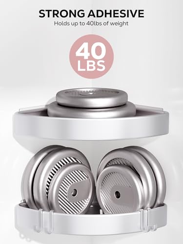 Nieifi Adhesive Shower Caddy Corner, 2 Pack, Silver | No Drilling, Shower Organizer for Inside Shower, Anodized Aluminum, Bathroom Accessory Decor Set