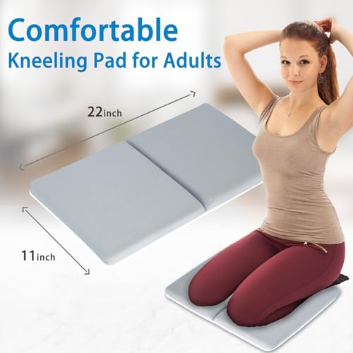JJGoo Bath Kneeler with Elbow Rest Pad Set, 1.5 inch Kneeling Pad Mat for Bathtub - Gray - color: Grey