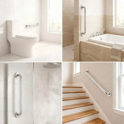 Grab Bars for Shower, 20 Inch Grab Bar for Bathroom Seniors Elderly Safety Handle 304 Stainless Steel Anti-Slip, Handicap for Bathtub,Toilet, Stairway - size: 20inch