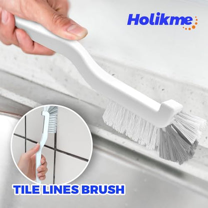 Holikme Dish Brush Cleaning Brush Set for Cleaning Groove Gap,Green | Dish Brush Set Cleaning Brush Set, Scouring Pad for Cleaning, Groove Gap Brushes for Pot, Pan, Abrasive Wheel Brushes - color: Green
